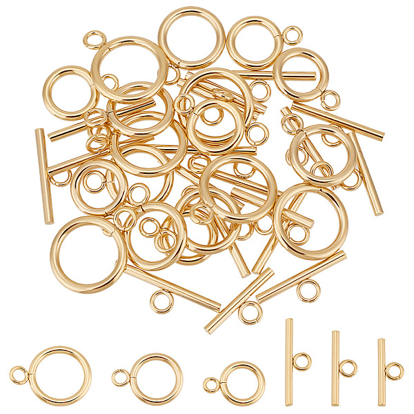 PandaHall UNICRAFTALE 3 Sizes Stainless Steel Toggle Clasps 18 Sets Bar and Ring Clasps Golden Bracelet End Clasps Connectors for Bracelet...
PandaHall UNICRAFTALE 3 Sizes Stainless Steel Toggle Clasps 18 Sets Bar and Ring Clasps Golden Bracelet End Clasps Connectors for Bracelet...