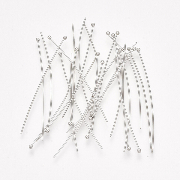 PandaHall Brass Ball Head Pins, Real Platinum Plated, 50x0.5mm, 24 Gauge, Head: 1.5mm Brass
PandaHall Brass Ball Head Pins, Real Platinum Plated, 50x0.5mm, 24 Gauge, Head: 1.5mm Brass