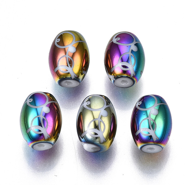 PandaHall Electroplate Glass Beads, Barrel with Other Pattern, Colorful, 11x8mm, Hole: 1.2mm, about 200pcs/bag Glass Others
PandaHall Electroplate Glass Beads, Barrel with Other Pattern, Colorful, 11x8mm, Hole: 1.2mm, about 200pcs/bag Glass Others