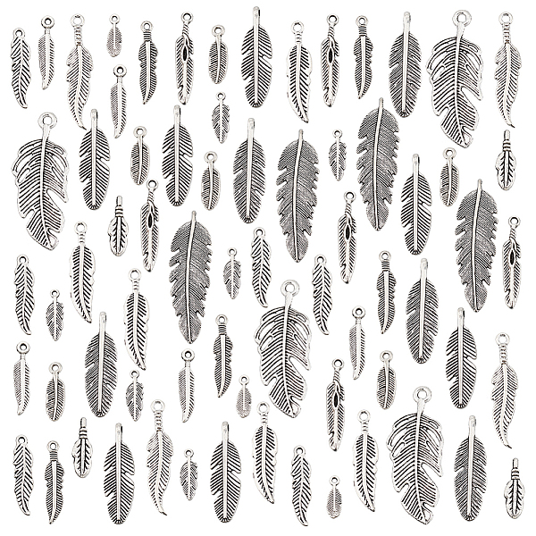 PandaHall ARRICRAFT 84pcs 14 style Tibetan Style Alloy Pendants, Feather Charm, Cadmium Free & Lead Free, Antique Silver...
PandaHall ARRICRAFT 84pcs 14 style Tibetan Style Alloy Pendants, Feather Charm, Cadmium Free & Lead Free, Antique Silver...