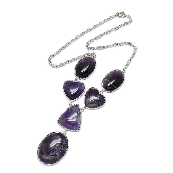 PandaHall Natural Amethyst Necklaces, Brass Cable Chain Necklaces, Cadmium Free & Lead Free, 19.49 inch(49.5cm) Amethyst
PandaHall Natural Amethyst Necklaces, Brass Cable Chain Necklaces, Cadmium Free & Lead Free, 19.49 inch(49.5cm) Amethyst