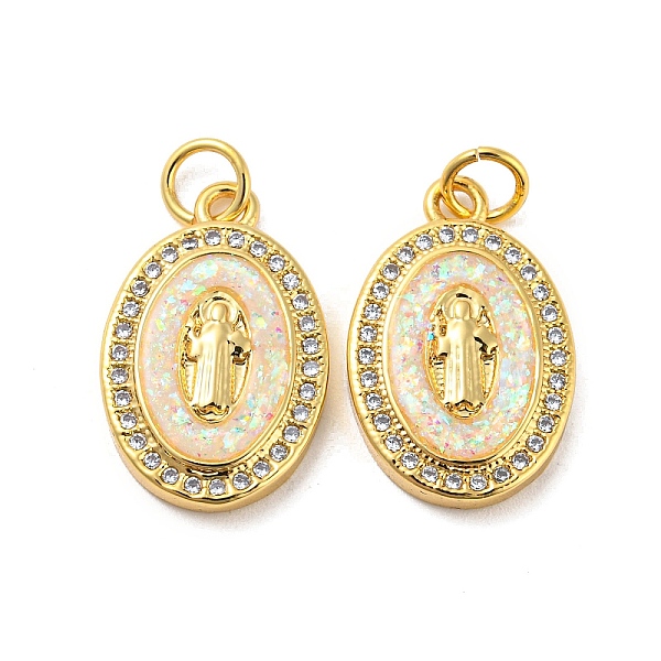 PandaHall Brass Micro Pave Cubic Zirconia with Synthetic Opal Pendants, with Jump Ring, Real 18K Gold Plated, Oval, Oval, 19.5x12.5x3mm...
PandaHall Brass Micro Pave Cubic Zirconia with Synthetic Opal Pendants, with Jump Ring, Real 18K Gold Plated, Oval, Oval, 19.5x12.5x3mm...