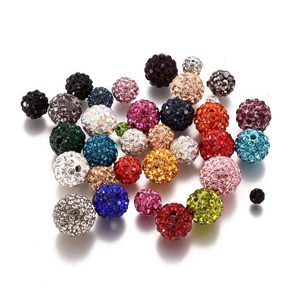 PandaHall Pave Disco Ball Beads, Polymer Clay Rhinestone Beads, Grade A, Round, Mixed Color, 4.3~11.5x4.3~11.5mm, Hole: 1~1.6mm Polymer..., Multicolor
PandaHall Pave Disco Ball Beads, Polymer Clay Rhinestone Beads, Grade A, Round, Mixed Color, 4.3~11.5x4.3~11.5mm, Hole: 1~1.6mm Polymer..., Multicolor