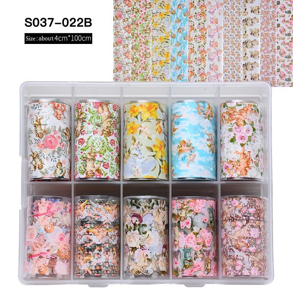 PandaHall Lace Transfer Foil for Nail Art Decoration, Transfer Foil Nail Sticker, Floral & Cupid/Cherub, 100x4cm, 10colors, 1sheet/color..., Multicolor
PandaHall Lace Transfer Foil for Nail Art Decoration, Transfer Foil Nail Sticker, Floral & Cupid/Cherub, 100x4cm, 10colors, 1sheet/color..., Multicolor