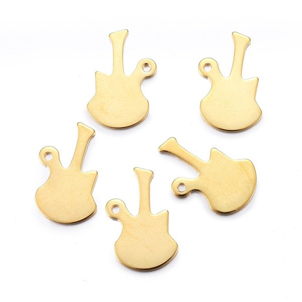 PandaHall 201 Stainless Steel Pendants, Guitar, Golden, 15.5x17x0.8mm, Hole: 1.4mm 201 Stainless Steel Musical Instruments
PandaHall 201 Stainless Steel Pendants, Guitar, Golden, 15.5x17x0.8mm, Hole: 1.4mm 201 Stainless Steel Musical Instruments