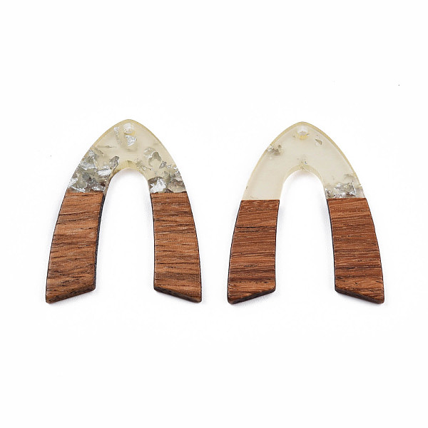 PandaHall Transparent Resin & Walnut Wood Pendants, with Foil, V Shape Charm, Silver, 38x29x3mm, Hole: 2mm Resin+Wood Others Silver
PandaHall Transparent Resin & Walnut Wood Pendants, with Foil, V Shape Charm, Silver, 38x29x3mm, Hole: 2mm Resin+Wood Others Silver