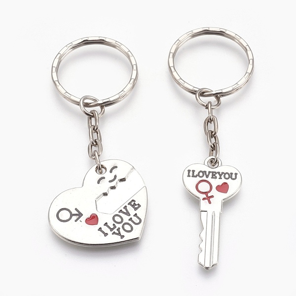 PandaHall Alloy Enamel Split Pendant Keychain, with Rhinestone and Iron Key Rings, Heart with Key, Platinum, 73mm, 83mm, 2pcs/set Alloy..., Multicolor
PandaHall Alloy Enamel Split Pendant Keychain, with Rhinestone and Iron Key Rings, Heart with Key, Platinum, 73mm, 83mm, 2pcs/set Alloy..., Multicolor