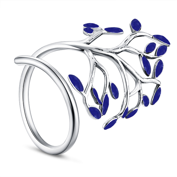 PandaHall SHEGRACE Adjustable 925 Sterling Silver Finger Ring, with Enamel, Leaves, Size 8, Blue, 18mm Sterling Silver Blue
PandaHall SHEGRACE Adjustable 925 Sterling Silver Finger Ring, with Enamel, Leaves, Size 8, Blue, 18mm Sterling Silver Blue