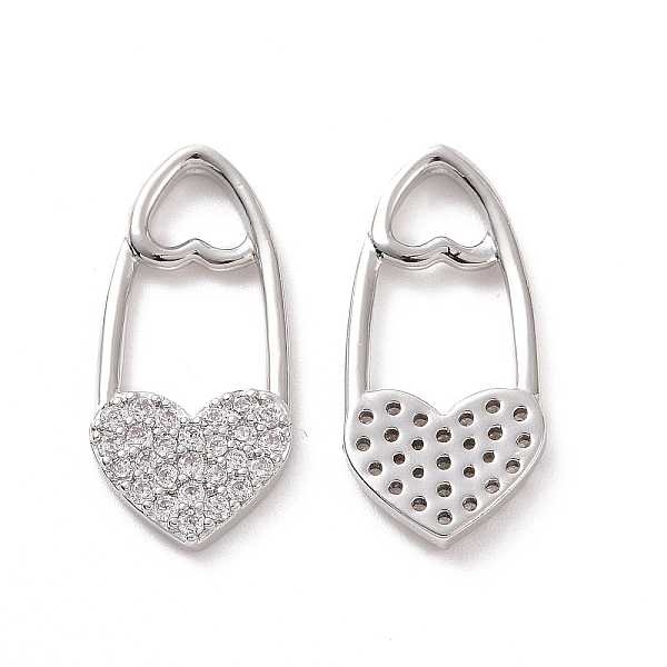 PandaHall Brass Micro Pave Clear Cubic Zirconia Pendants, with Jump Ring, Heart Lock Charms, Platinum, 20x9.5x2mm, Hole: 3.5mm Brass+Cubic...
PandaHall Brass Micro Pave Clear Cubic Zirconia Pendants, with Jump Ring, Heart Lock Charms, Platinum, 20x9.5x2mm, Hole: 3.5mm Brass+Cubic...