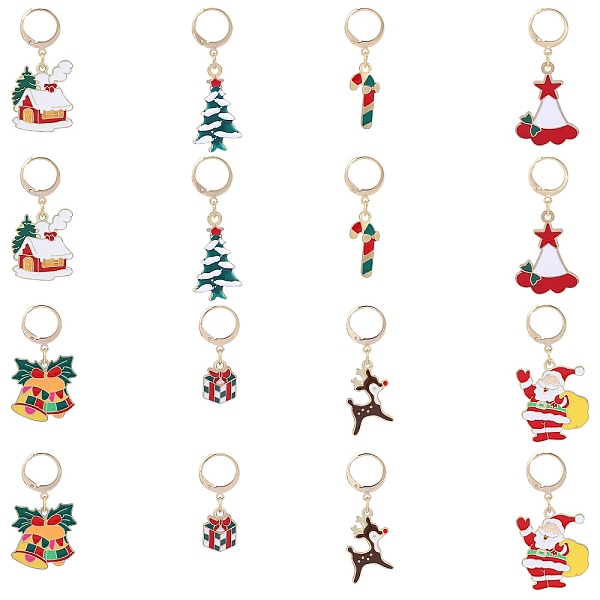 PandaHall Christmas Theme Alloy Enamel Pendant Decoration, 304 Stainless Steel Leverback Hoop Charms, Mixed Color, 16~29mm, 8 style..., Multicolor
PandaHall Christmas Theme Alloy Enamel Pendant Decoration, 304 Stainless Steel Leverback Hoop Charms, Mixed Color, 16~29mm, 8 style..., Multicolor