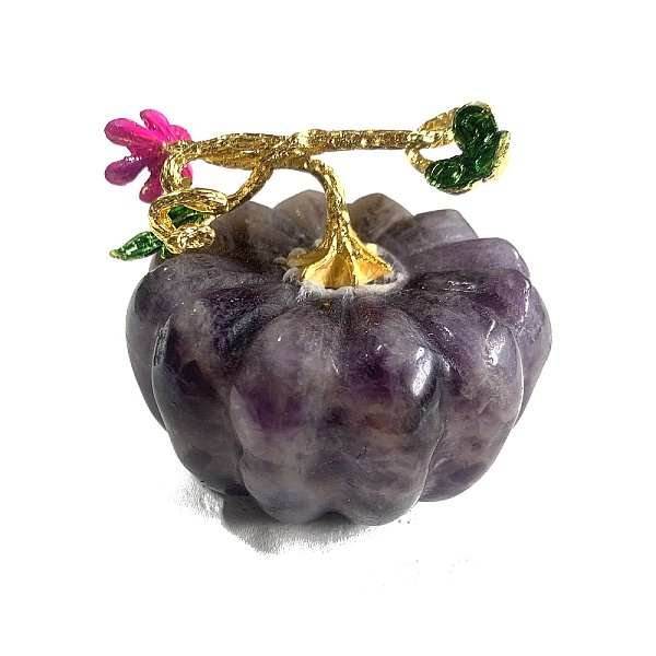PandaHall Natural Amethyst Carved Healing Pumpkin Figurines, Reiki Energy Stone Display Decorations, 60x55mm Amethyst Pumpkin
PandaHall Natural Amethyst Carved Healing Pumpkin Figurines, Reiki Energy Stone Display Decorations, 60x55mm Amethyst Pumpkin