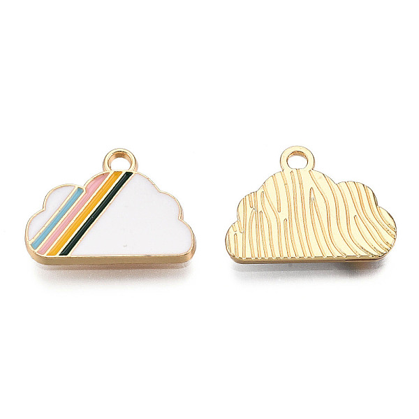 PandaHall Light Gold Plated Alloy Pendants, with Enamel, Cloud, White, 14.5x19.5x2mm, Hole: 2mm Alloy+Enamel Cloud White
PandaHall Light Gold Plated Alloy Pendants, with Enamel, Cloud, White, 14.5x19.5x2mm, Hole: 2mm Alloy+Enamel Cloud White