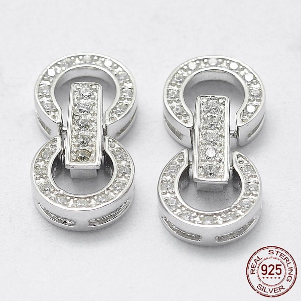 PandaHall Rhodium Plated 925 Sterling Silver Cubic Zirconia Watch Band Clasps, Fold Over Clasps, with 925 Stamp, Ring, Platinum, 20x9x4mm...
PandaHall Rhodium Plated 925 Sterling Silver Cubic Zirconia Watch Band Clasps, Fold Over Clasps, with 925 Stamp, Ring, Platinum, 20x9x4mm...