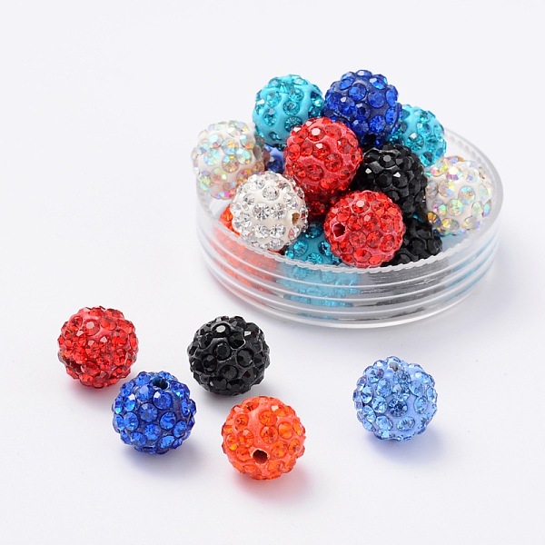 PandaHall Polymer Clay Rhinestone Beads, Pave Disco Ball Beads, Grade A, Round, Half Drilled, Mixed Color, 10mm, Hole: 1mm Polymer..., Multicolor
PandaHall Polymer Clay Rhinestone Beads, Pave Disco Ball Beads, Grade A, Round, Half Drilled, Mixed Color, 10mm, Hole: 1mm Polymer..., Multicolor