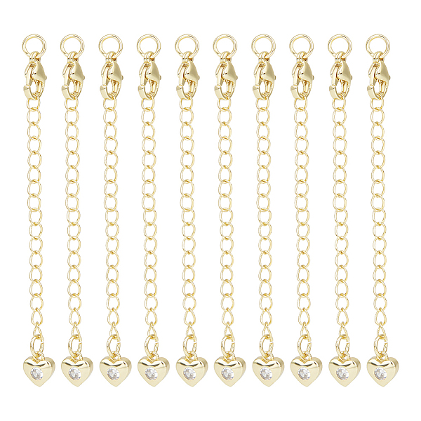 PandaHall UNICRAFTALE 10Pcs 77mm Brass Curb Extension Chain Sets End Chain with Lobster Claw Clasps and Heart Clear Cubic Zirconia Charm...
PandaHall UNICRAFTALE 10Pcs 77mm Brass Curb Extension Chain Sets End Chain with Lobster Claw Clasps and Heart Clear Cubic Zirconia Charm...
