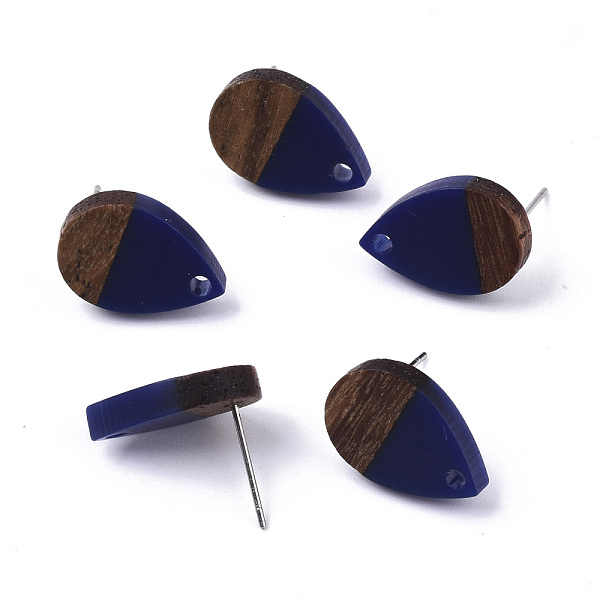 PandaHall Resin & Walnut Wood Stud Earring Findings, with 304 Stainless Steel Pin, Teardrop, Dark Blue, 17x11mm, Hole: 1.8mm, Pin: 0.7mm...
PandaHall Resin & Walnut Wood Stud Earring Findings, with 304 Stainless Steel Pin, Teardrop, Dark Blue, 17x11mm, Hole: 1.8mm, Pin: 0.7mm...