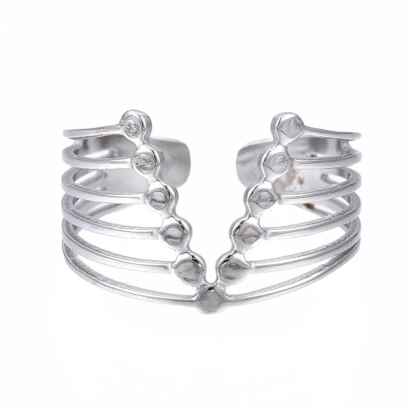 PandaHall 304 Stainless Steel Initial Letter V Open Cuff Ring, Chunky Hollow Ring for Women, Stainless Steel Color, US Size 7 3/4(17.9mm)...
PandaHall 304 Stainless Steel Initial Letter V Open Cuff Ring, Chunky Hollow Ring for Women, Stainless Steel Color, US Size 7 3/4(17.9mm)...