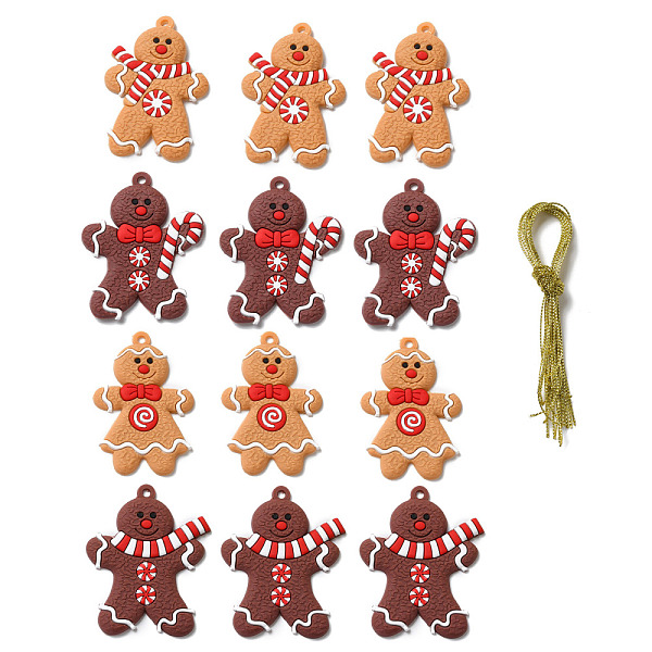 PandaHall PVC Hanging Decorations, with Cord, Gingerbread Man, for Christmas, Mixed Color, Pendant: 72~73.5x48~59.5x3.5mm, Hole: 3.8~4.3mm..., Multicolor
PandaHall PVC Hanging Decorations, with Cord, Gingerbread Man, for Christmas, Mixed Color, Pendant: 72~73.5x48~59.5x3.5mm, Hole: 3.8~4.3mm..., Multicolor