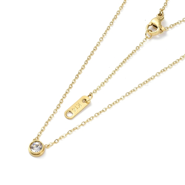 PandaHall Flat Round Rhinestone Pendant Necklaces, with 304 Stainless Steel Cable Chains, Golden, 16.38 inch(41.6cm) Rhinestone Flat Round..., Clear
PandaHall Flat Round Rhinestone Pendant Necklaces, with 304 Stainless Steel Cable Chains, Golden, 16.38 inch(41.6cm) Rhinestone Flat Round..., Clear