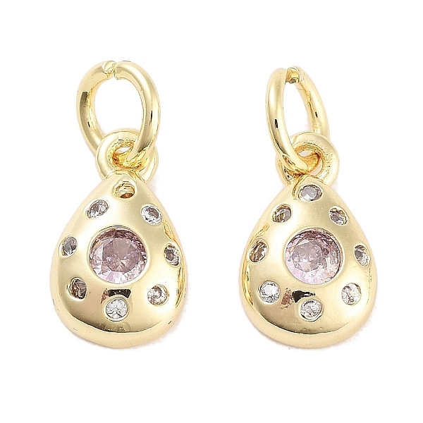 PandaHall Brass Micro Pave Cubic Zirconia Charms, with Jump Ring, Teardrop, Real 18K Gold Plated, Pink, 10.5x6x2.5mm, Hole: 3mm Brass+Cubic...
PandaHall Brass Micro Pave Cubic Zirconia Charms, with Jump Ring, Teardrop, Real 18K Gold Plated, Pink, 10.5x6x2.5mm, Hole: 3mm Brass+Cubic...