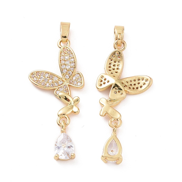 PandaHall Brass Micro Pave Clear Cubic Zirconia Pendants, Butterfly with Teardrop Charm, Real 18K Gold Plated, 33x13.5x3mm, Hole: 4x2.5mm...
PandaHall Brass Micro Pave Clear Cubic Zirconia Pendants, Butterfly with Teardrop Charm, Real 18K Gold Plated, 33x13.5x3mm, Hole: 4x2.5mm...