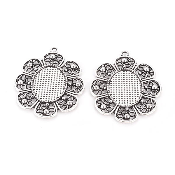 PandaHall Alloy Pendant Cabochon Settings, Cadmium Free & Lead Free, Oval, Antique Silver, 61x50x2mm, Hole: 4mm, Tray: 30x22mm Alloy Oval
PandaHall Alloy Pendant Cabochon Settings, Cadmium Free & Lead Free, Oval, Antique Silver, 61x50x2mm, Hole: 4mm, Tray: 30x22mm Alloy Oval