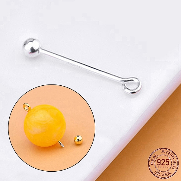 PandaHall Rack Plating 925 Sterling Silver Screw On Eye Ball Pins, Beadable Pin, for Jewelry Making, Silver, 19 Gauge, 8.3mm, Ball: 3mm, Pin...
PandaHall Rack Plating 925 Sterling Silver Screw On Eye Ball Pins, Beadable Pin, for Jewelry Making, Silver, 19 Gauge, 8.3mm, Ball: 3mm, Pin...