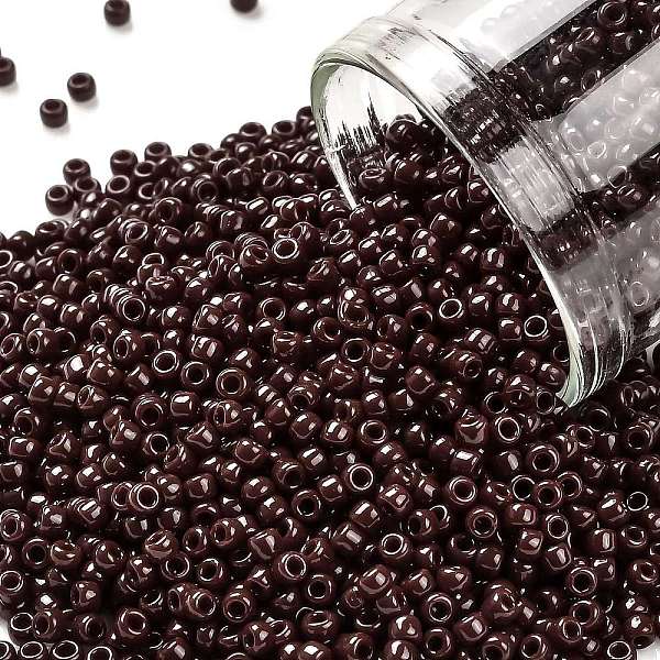 PandaHall TOHO Round Seed Beads, Japanese Seed Beads, (46) Opaque Oxblood, 11/0, 2.2mm, Hole: 0.8mm, about 5555pcs/50g Glass Brown
PandaHall TOHO Round Seed Beads, Japanese Seed Beads, (46) Opaque Oxblood, 11/0, 2.2mm, Hole: 0.8mm, about 5555pcs/50g Glass Brown