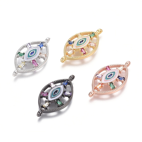 PandaHall Brass Micro Pave Cubic Zirconia Links connectors, with Enamel, Horse Eye with Evil Eye, Colorful, Mixed Color, 13.5x26.5x3.5mm...
PandaHall Brass Micro Pave Cubic Zirconia Links connectors, with Enamel, Horse Eye with Evil Eye, Colorful, Mixed Color, 13.5x26.5x3.5mm...