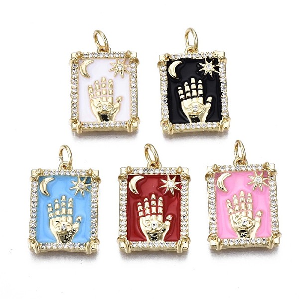 PandaHall Brass Micro Pave Clear Cubic Zirconia Pendants, with Enamel and Jump Rings, Cadmium Free & Nickel Free & Lead Free, Real 16K Gold..., Multicolor
PandaHall Brass Micro Pave Clear Cubic Zirconia Pendants, with Enamel and Jump Rings, Cadmium Free & Nickel Free & Lead Free, Real 16K Gold..., Multicolor