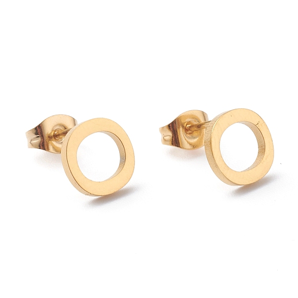 PandaHall Ion Plating(IP) 304 Stainless Steel Stud Earrings, with Ear Nuts, Manual Polishing, Greek Alphabet, Letter.O, 8.5x8.5x1mm, Pin...
PandaHall Ion Plating(IP) 304 Stainless Steel Stud Earrings, with Ear Nuts, Manual Polishing, Greek Alphabet, Letter.O, 8.5x8.5x1mm, Pin...