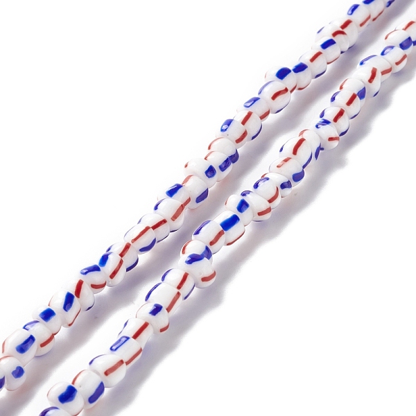 PandaHall Handmade Lampwork Beads Strands, 3 Tone, Column, White, 4~5.5x2~4mm, Hole: 1.8mm, about 130pcs/strand, 14.96~15.16 inch...
PandaHall Handmade Lampwork Beads Strands, 3 Tone, Column, White, 4~5.5x2~4mm, Hole: 1.8mm, about 130pcs/strand, 14.96~15.16 inch...