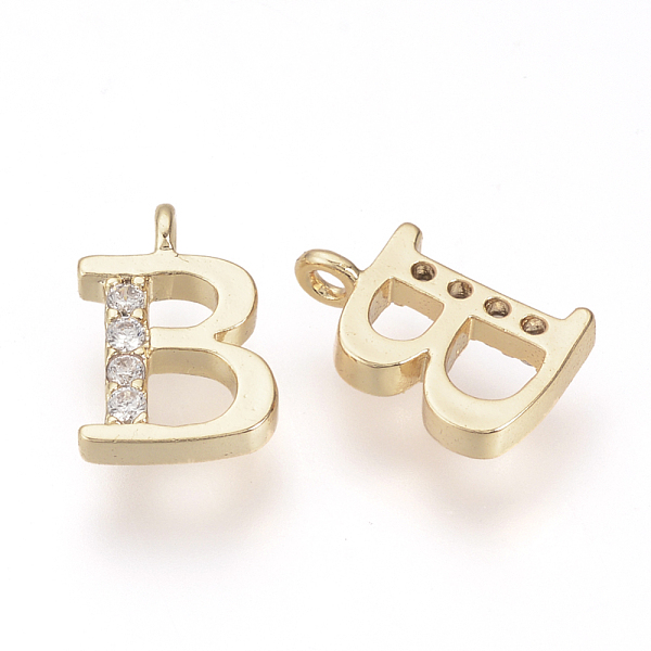 PandaHall Brass Cubic Zirconia Charms, Nickel Free, Real 18K Gold Plated, Letter.B, 11x7x2mm, Hole: 1mm Brass+Cubic Zirconia Letter B Clear
PandaHall Brass Cubic Zirconia Charms, Nickel Free, Real 18K Gold Plated, Letter.B, 11x7x2mm, Hole: 1mm Brass+Cubic Zirconia Letter B Clear