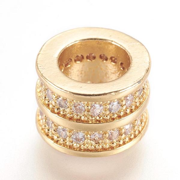 PandaHall Brass Micro Pave Cubic Zirconia European Beads, Large Hole Beads, Real 18K Gold Plated, Column, Golden, 8x6mm, Hole: 5mm...
PandaHall Brass Micro Pave Cubic Zirconia European Beads, Large Hole Beads, Real 18K Gold Plated, Column, Golden, 8x6mm, Hole: 5mm...