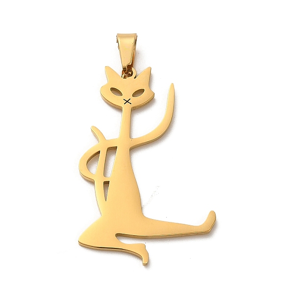 PandaHall 304 Stainless Steel Pendants, Laser Cut, Kung Fu Cat Charm, Real 18K Gold Plated, 34x21x1mm, Hole: 6x3mm 304 Stainless Steel Cat...
PandaHall 304 Stainless Steel Pendants, Laser Cut, Kung Fu Cat Charm, Real 18K Gold Plated, 34x21x1mm, Hole: 6x3mm 304 Stainless Steel Cat...