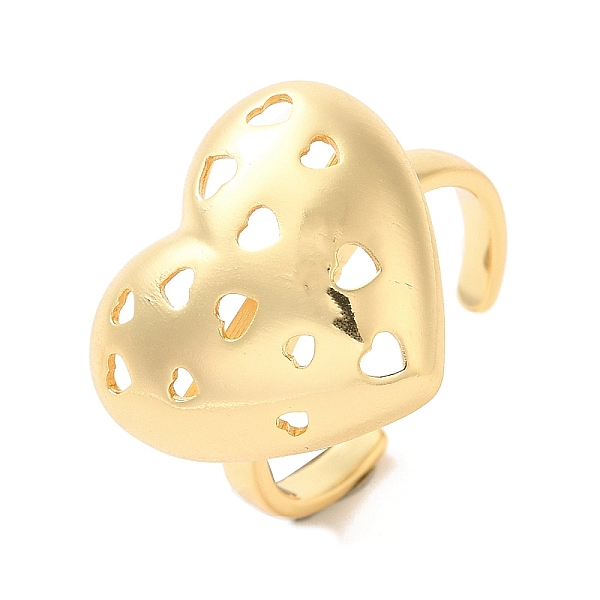 PandaHall Brass Open Cuff Rings, Heart, Real 18K Gold Plated, Inner Diameter: 19mm Brass Heart
PandaHall Brass Open Cuff Rings, Heart, Real 18K Gold Plated, Inner Diameter: 19mm Brass Heart