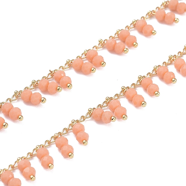 PandaHall 3.28 Feet Handmade Glass Beaded Chains, Soldered, with Golden Tone Brass Findings, Long-Lasting Plated, Light Salmon, 2x1mm...
PandaHall 3.28 Feet Handmade Glass Beaded Chains, Soldered, with Golden Tone Brass Findings, Long-Lasting Plated, Light Salmon, 2x1mm...