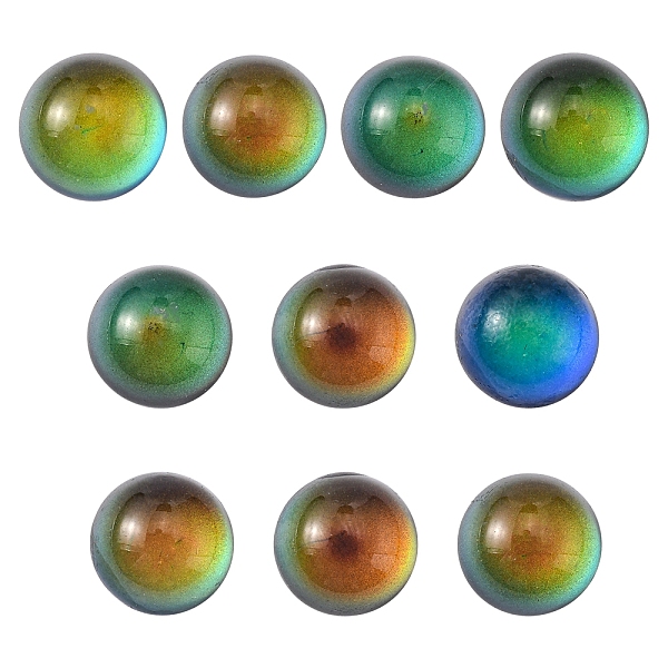 PandaHall Translucent Glass Cabochons, Changing Color Mood Cabochons, Half Round/Dome, Black, 10x6.5mm, 10Pcs/bag Glass Half Round Black
PandaHall Translucent Glass Cabochons, Changing Color Mood Cabochons, Half Round/Dome, Black, 10x6.5mm, 10Pcs/bag Glass Half Round Black