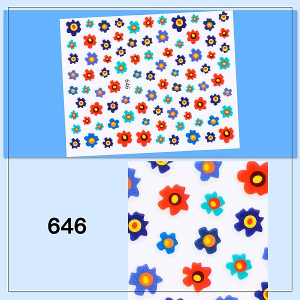 PandaHall Nail Art Stickers, Self-adhesive, For Nail Tips Decorations, Flower Pattern, Colorful, 10x8cm Paper Flower
PandaHall Nail Art Stickers, Self-adhesive, For Nail Tips Decorations, Flower Pattern, Colorful, 10x8cm Paper Flower