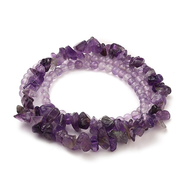 PandaHall Three Loops Stretch Wrap Bracelets, with Natural Amethyst Beads, Round & Chip, 22.04 inch(56cm) Amethyst
PandaHall Three Loops Stretch Wrap Bracelets, with Natural Amethyst Beads, Round & Chip, 22.04 inch(56cm) Amethyst