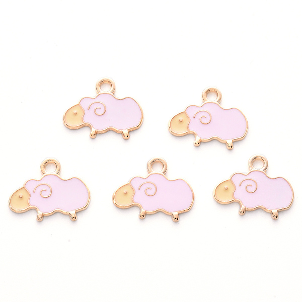PandaHall Alloy Enamel Pendants, Cadmium Free & Lead Free, Light Gold, Sheep, Pink, 19x15x1mm, Hole: 2mm Alloy+Enamel Sheep Pink
PandaHall Alloy Enamel Pendants, Cadmium Free & Lead Free, Light Gold, Sheep, Pink, 19x15x1mm, Hole: 2mm Alloy+Enamel Sheep Pink