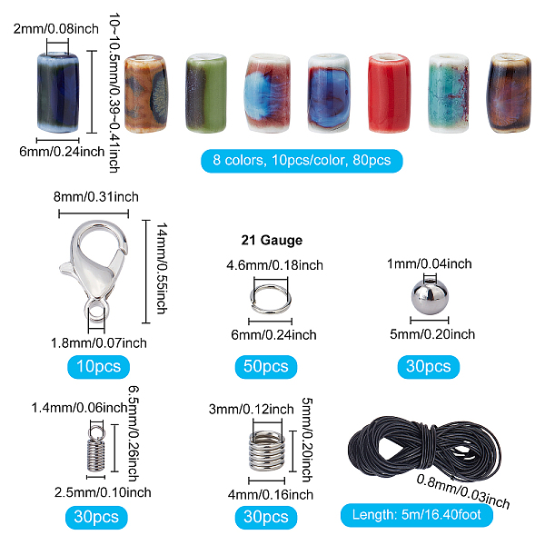 PandaHall DIY Leather Cord Bracelet Necklace Making Kits, Including Porcelain & Iron Beads, Cowhide Leather Cord, Mixed Color, Leather Cord..., Multicolor
PandaHall DIY Leather Cord Bracelet Necklace Making Kits, Including Porcelain & Iron Beads, Cowhide Leather Cord, Mixed Color, Leather Cord..., Multicolor