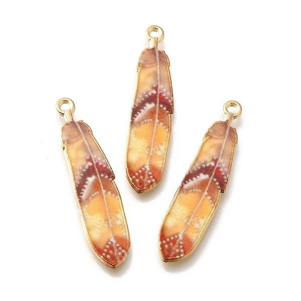 PandaHall Alloy Enamel Pendants, Golden, Feather Charm, Sandy Brown, 38x8.5x1.5mm, Hole: 1.6mm Alloy+Enamel Feather
PandaHall Alloy Enamel Pendants, Golden, Feather Charm, Sandy Brown, 38x8.5x1.5mm, Hole: 1.6mm Alloy+Enamel Feather