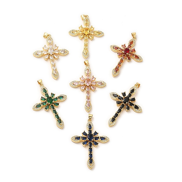 PandaHall Brass Pendants, with Glass & Cubic Zirconia, Lead Free & Cadmium Free, Cross Charms, Real 18K Gold Plated, Mixed Color, 49x34x7mm..., Multicolor
PandaHall Brass Pendants, with Glass & Cubic Zirconia, Lead Free & Cadmium Free, Cross Charms, Real 18K Gold Plated, Mixed Color, 49x34x7mm..., Multicolor