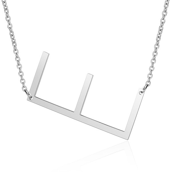 PandaHall 201 Stainless Steel Initial Pendants Necklaces, with Cable Chains, Letter, Letter.E, 17.3~18.3 inch(44~46.5cm)x1.5mm, LetterE...
PandaHall 201 Stainless Steel Initial Pendants Necklaces, with Cable Chains, Letter, Letter.E, 17.3~18.3 inch(44~46.5cm)x1.5mm, LetterE...