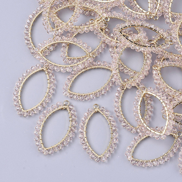 PandaHall Glass Beads Pendants, with Golden Plated Brass Findings, Horse Eye, Lavender Blush, 31x19x3mm, Hole: 1.8mm Brass+Glass Horse Eye..., Pink
PandaHall Glass Beads Pendants, with Golden Plated Brass Findings, Horse Eye, Lavender Blush, 31x19x3mm, Hole: 1.8mm Brass+Glass Horse Eye..., Pink