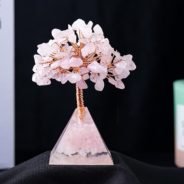 PandaHall Natural Rose Quartz Chips Tree Decorations, Gemstone Pyramid Base with Copper Wire Feng Shui Energy Stone Gift for Home Office...
PandaHall Natural Rose Quartz Chips Tree Decorations, Gemstone Pyramid Base with Copper Wire Feng Shui Energy Stone Gift for Home Office...