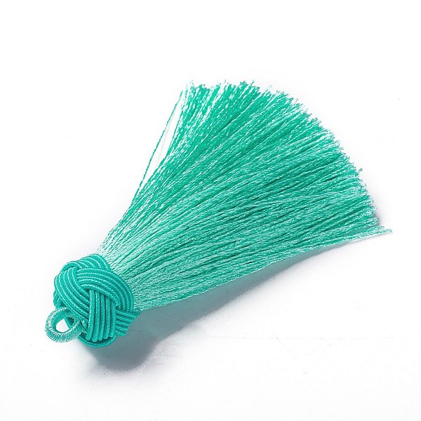 PandaHall Nylon Tassel Pendants, Turquoise, 70~72x17~18mm, Hole: 3~4mm Nylon Green
PandaHall Nylon Tassel Pendants, Turquoise, 70~72x17~18mm, Hole: 3~4mm Nylon Green