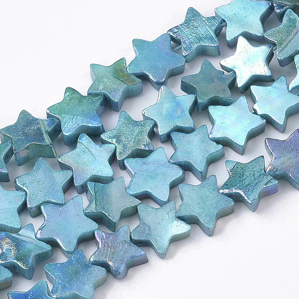 PandaHall Freshwater Shell Beads Strands, AB Color Plated, Dyed, Star, Dark Turquoise, 8~9x9x2~3mm, Hole: 0.8mm, about 55~59pcs/Strand...
PandaHall Freshwater Shell Beads Strands, AB Color Plated, Dyed, Star, Dark Turquoise, 8~9x9x2~3mm, Hole: 0.8mm, about 55~59pcs/Strand...