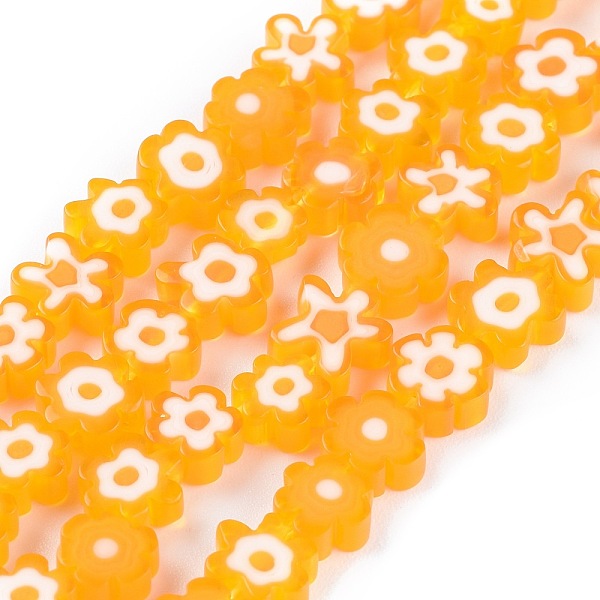 PandaHall Handmade Millefiori Glass Bead Strands, Flower, Orange, 6.4~9x3.2mm, Hole: 1mm, about 56pcs/Strand, 15.75''(40cm) Millefiori...
PandaHall Handmade Millefiori Glass Bead Strands, Flower, Orange, 6.4~9x3.2mm, Hole: 1mm, about 56pcs/Strand, 15.75''(40cm) Millefiori...